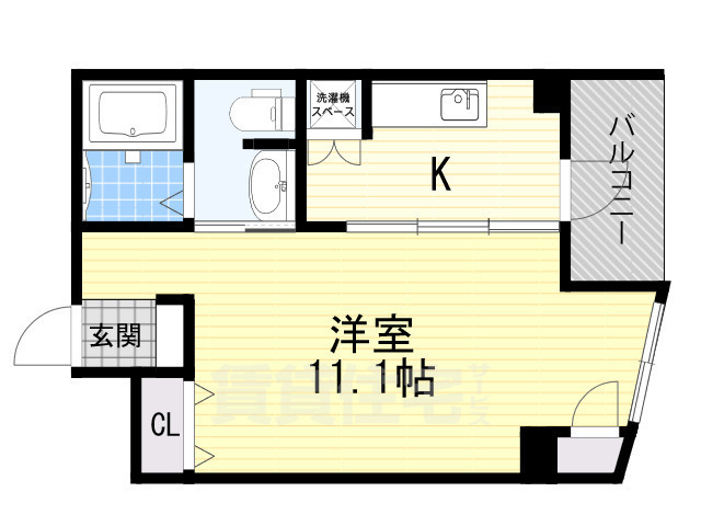 堺市北区東雲東町のマンションの間取り