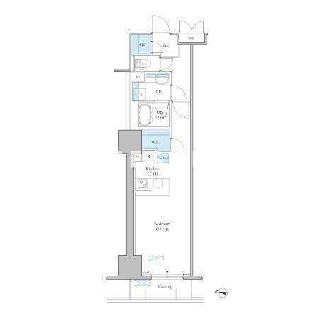 千葉市中央区中央のマンションの間取り