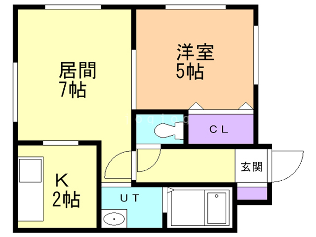 函館市梁川町のマンションの間取り