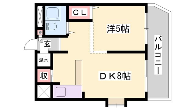 明石市二見町西二見のマンションの間取り