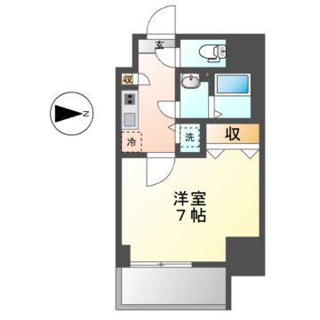 名古屋市昭和区鶴舞のマンションの間取り