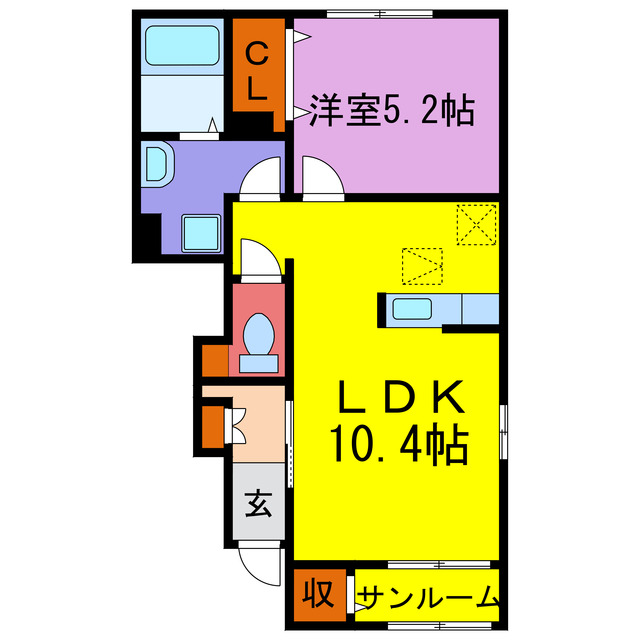 フェリア香寺の間取り