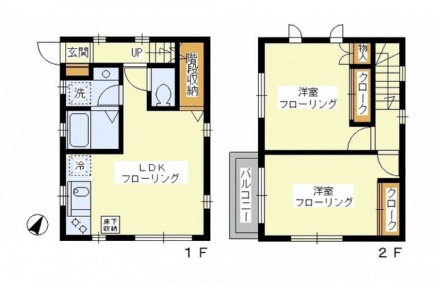 大田区西嶺町のアパートの間取り