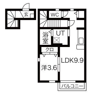 柴田郡柴田町槻木上町のアパートの間取り