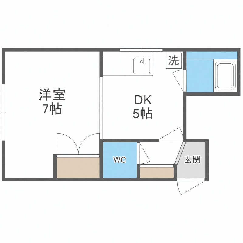 札幌市中央区南十六条西のマンションの間取り