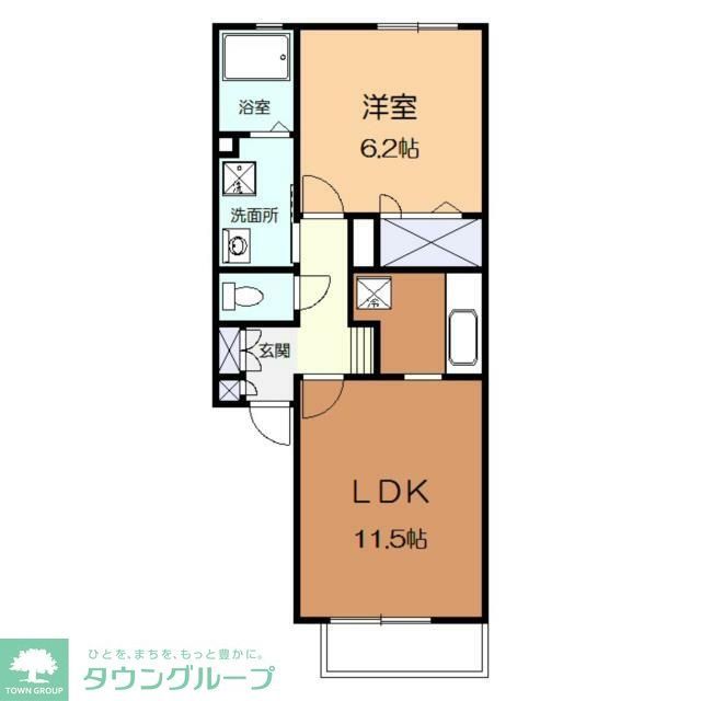 中郡大磯町高麗のアパートの間取り