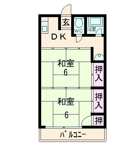 東陽コーポの間取り