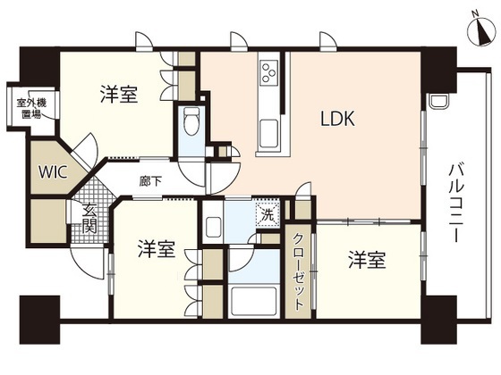 広島市中区大手町のマンションの間取り