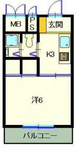 第6みぞたコーポの間取り