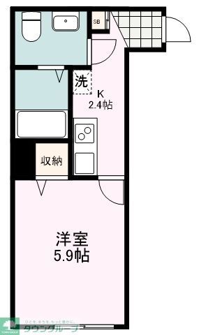 狭山市新狭山のアパートの間取り