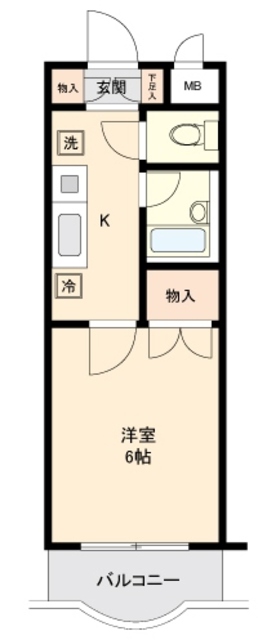 仙台市若林区二軒茶屋のマンションの間取り