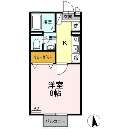 高松市木太町のアパートの間取り