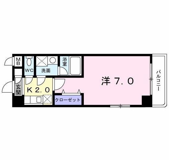 北九州市小倉南区徳力のマンションの間取り