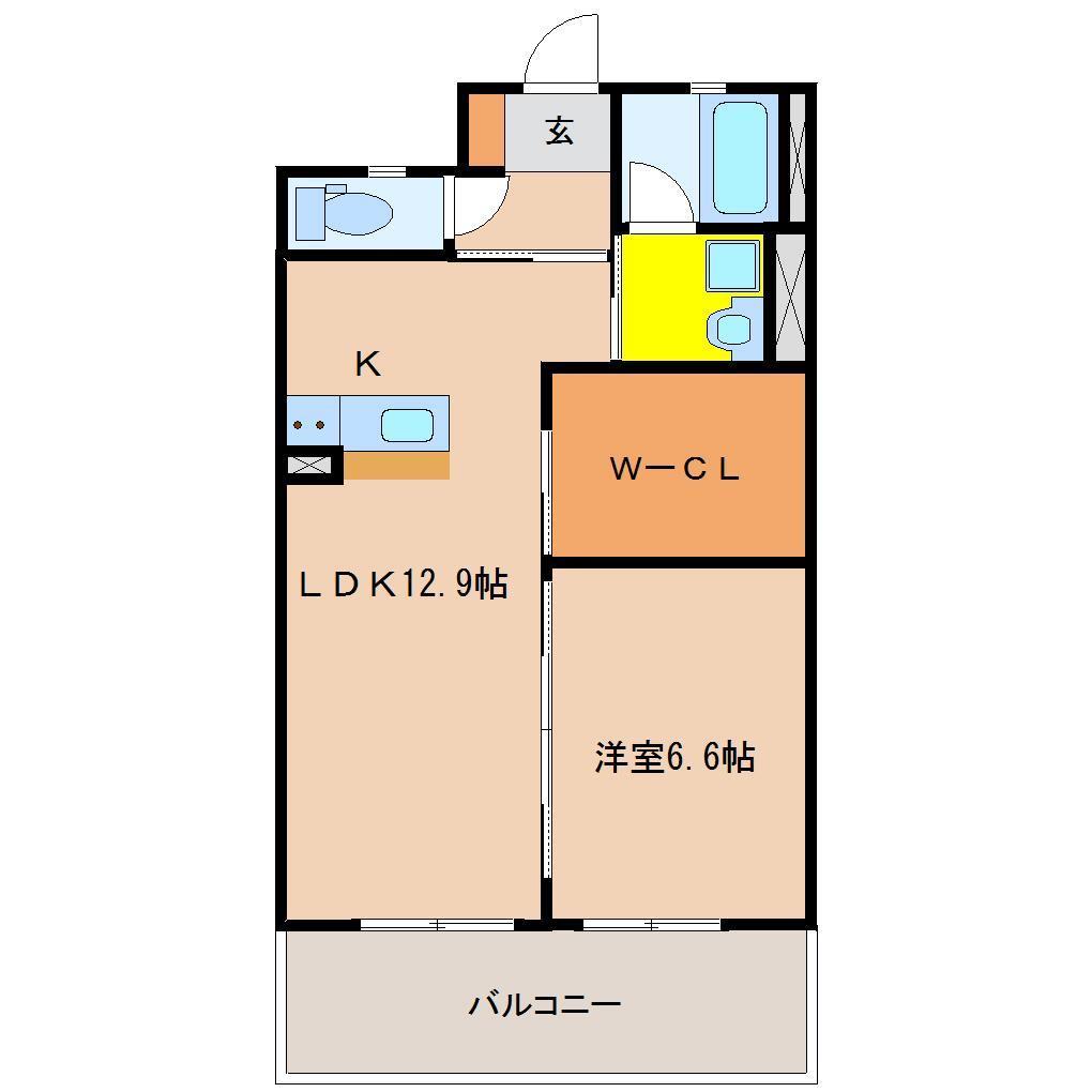 【フュージョン大橋の間取り】