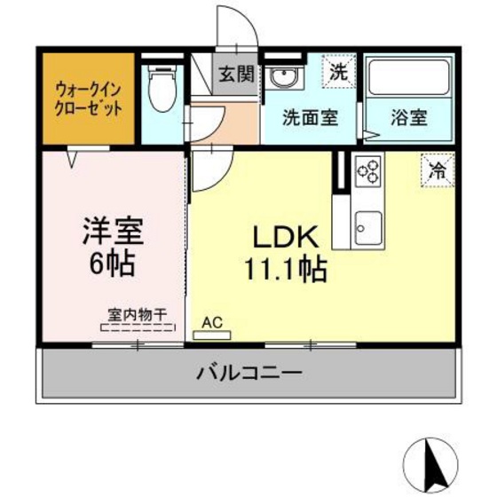 岡山県岡山市南区新保（アパート）の賃貸物件の間取り