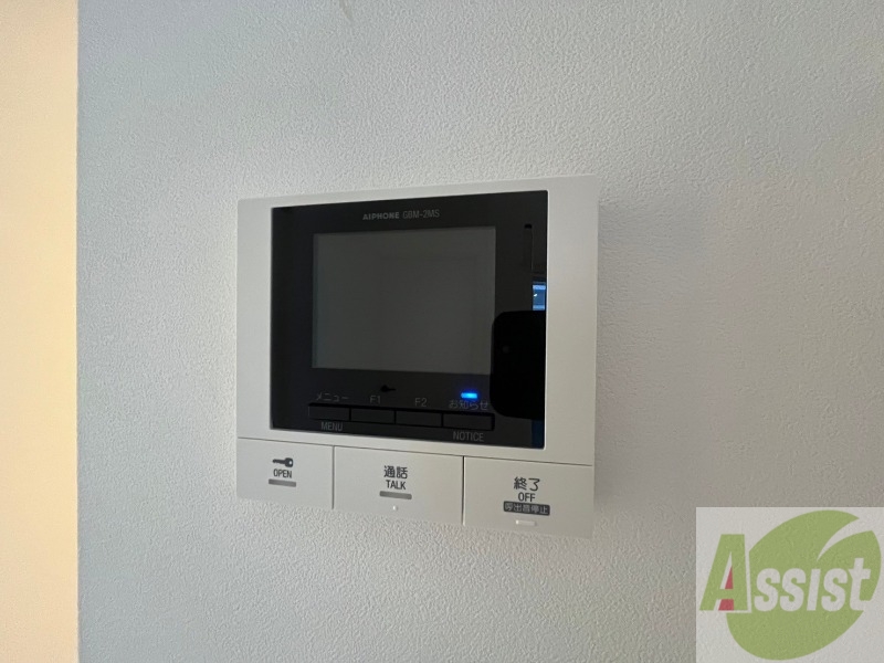 セキュリティ　インターホンです。来客者を確認できるので安心！