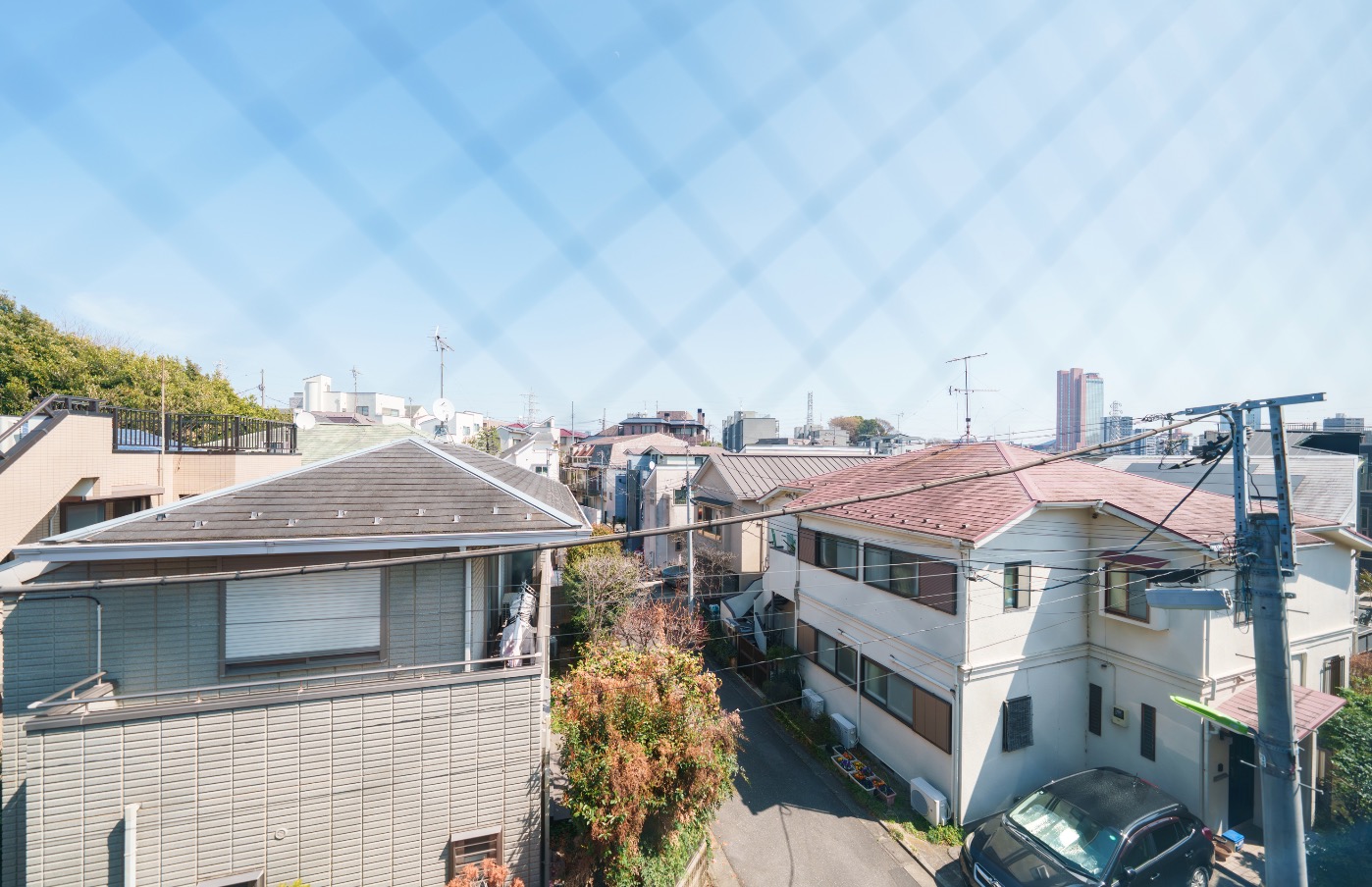 眺望　2026/3撮影！1階からの眺望。裏手は1つ下がってます。