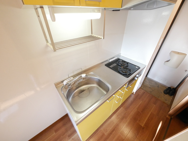 キッチン　★２口ガスコンロが設置済みのシステムキッチンです★