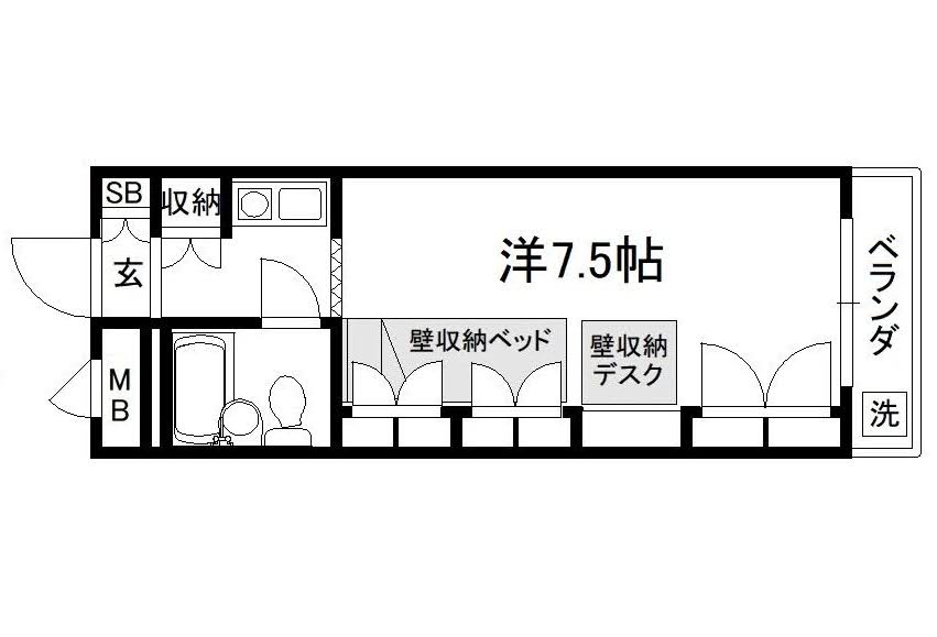 セレーネ田辺III-Aの間取り写真