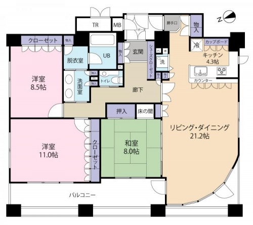 リーガル京都四条河原町通りIIの間取り写真