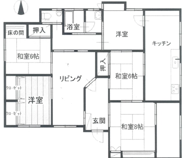 中之郷戸建の間取り写真
