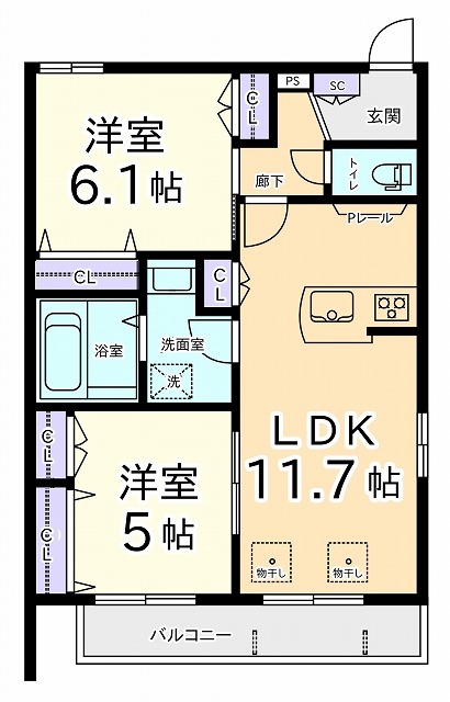 Y ́s東の間取り写真
