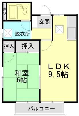 コーポ秀建の間取り写真