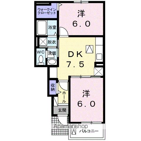 アンドーレ上新田 Bの間取り写真