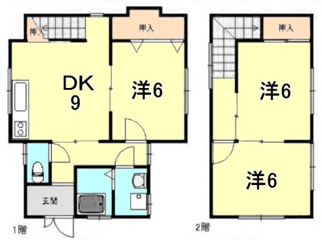 日野町貸家の間取り写真