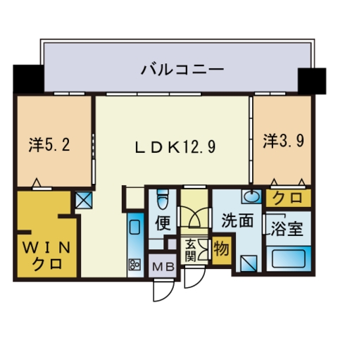 エンクレスト天神AVANTの間取り写真