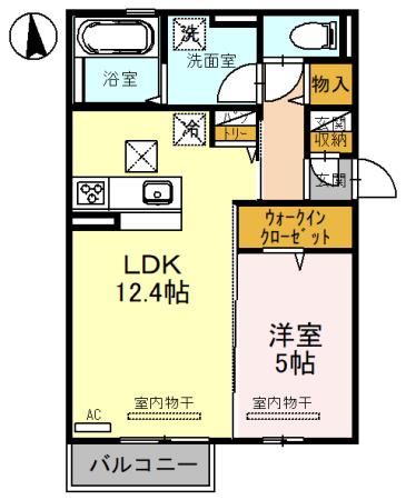 グランクレージュ有田川 A棟の間取り写真