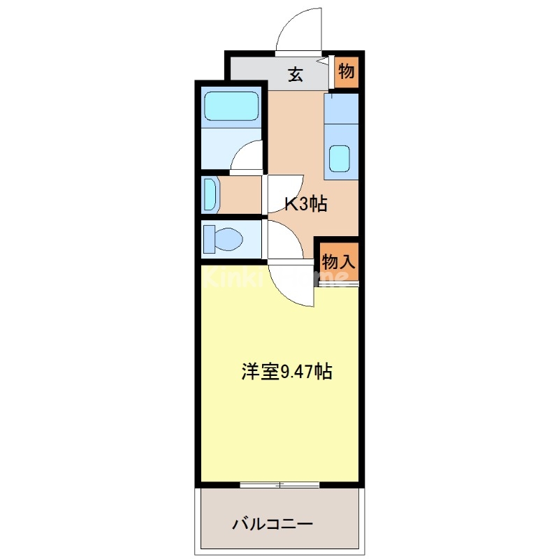 和歌山市今福のアパートの間取り