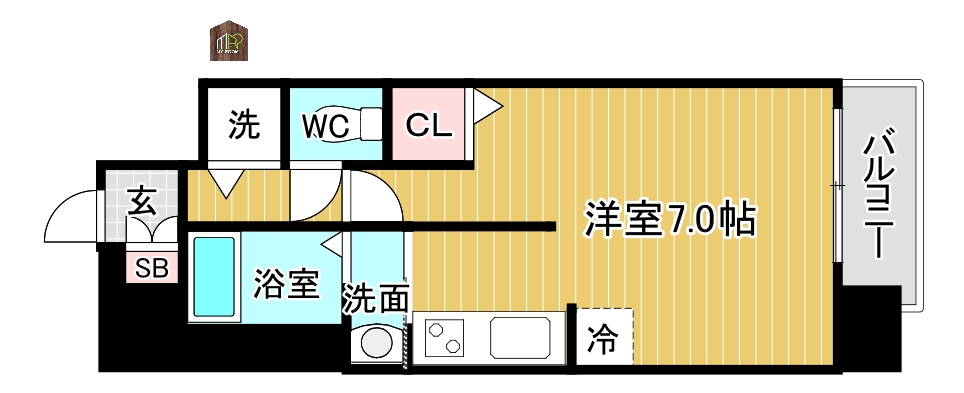 クレアート大阪トゥールビヨンの間取り