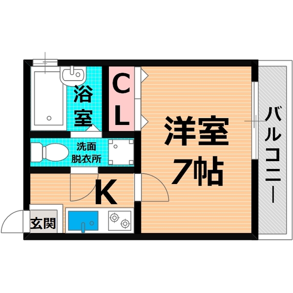 大阪府大阪市旭区大宮１（マンション）の賃貸物件の間取り