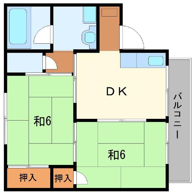 伊豆の国市南條のアパートの間取り