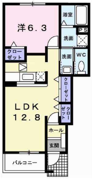 たつの市揖西町土師のアパートの間取り