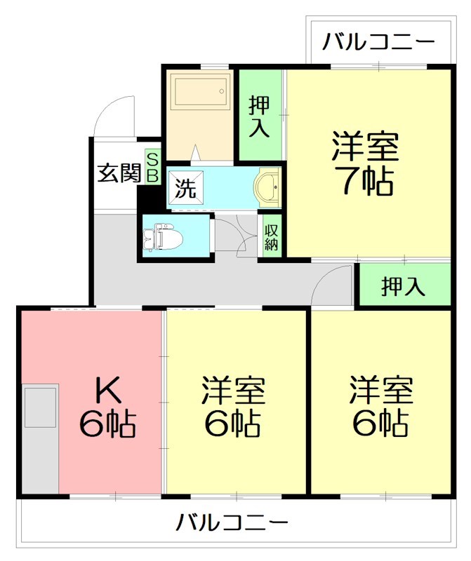 第3寿ハイツの間取り