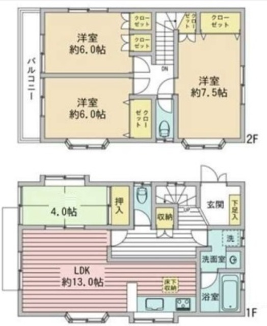 東京都中野区鷺宮６（一戸建）の賃貸物件の間取り