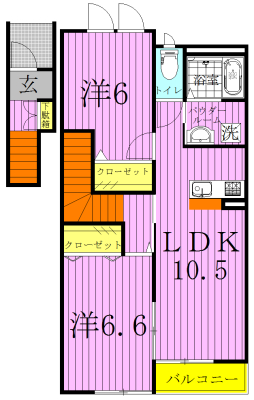 サンマルサンＢの間取り