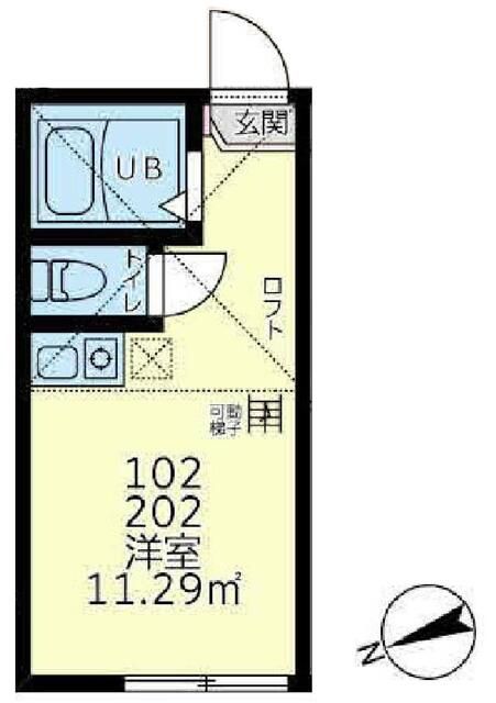 横浜市旭区市沢町のアパートの間取り