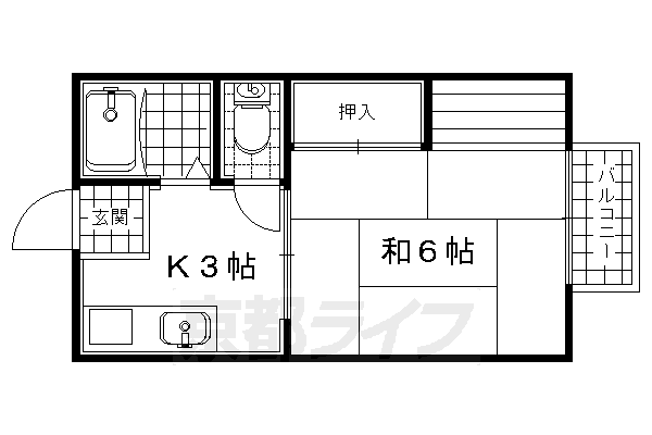 ハイツ城陽の間取り