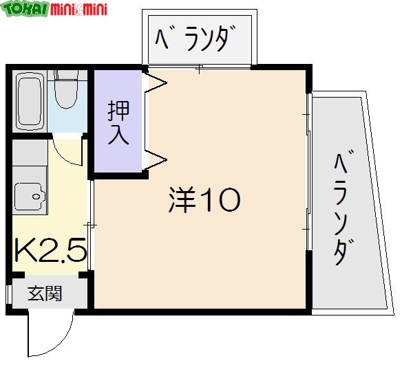 鹿鳴館ハイツの間取り