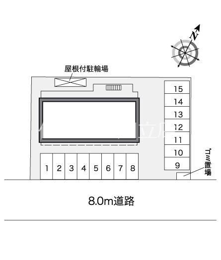 【レオパレス松坂の駐車場】