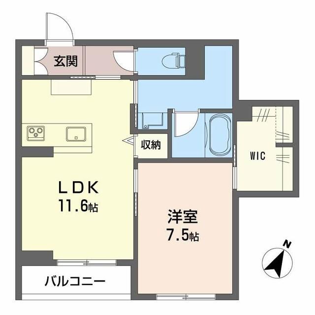 仙台市宮城野区新田のマンションの間取り