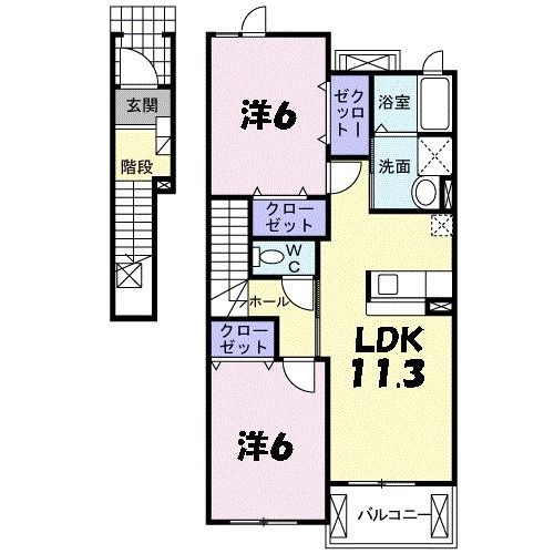 ベル　ファミーユI　１番館の間取り