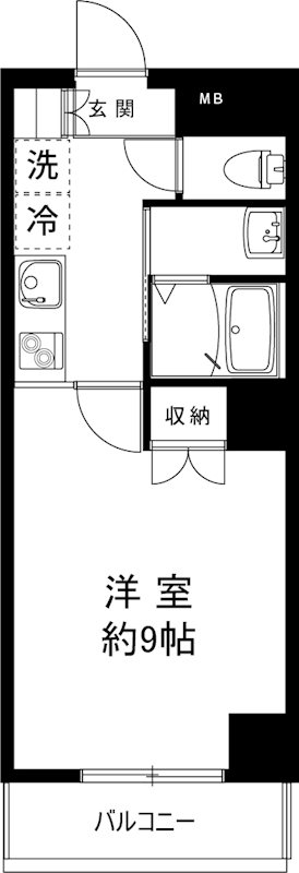 渋谷区代々木のマンションの間取り