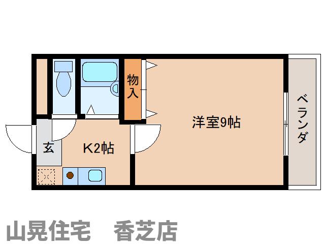 香芝市瓦口のマンションの間取り