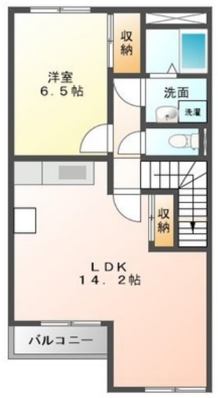 小田原市前川のアパートの間取り