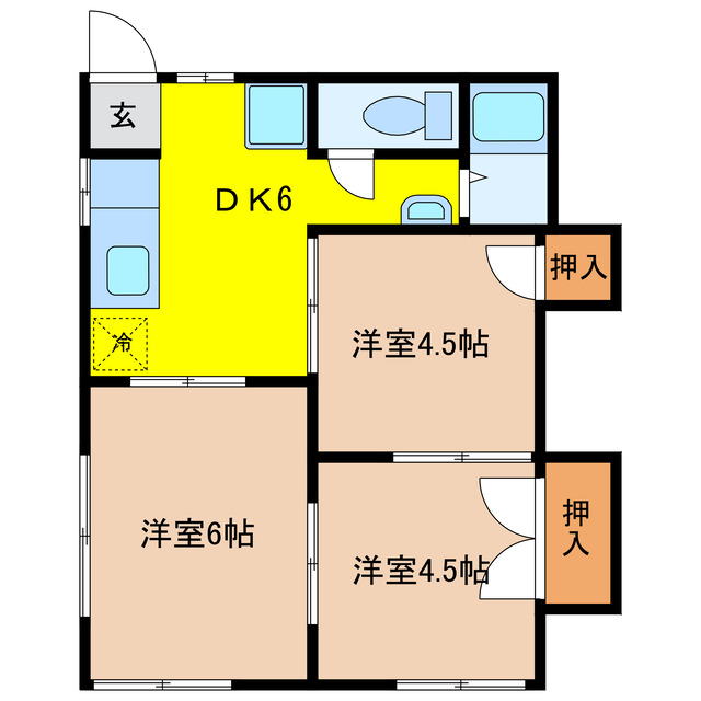 パークヒルズ日宇 Ａ棟の間取り