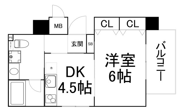 大阪市阿倍野区播磨町のマンションの間取り